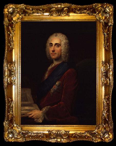 framed  William Hoare Philip Dormer Stanhope, 4th Earl of Chesterfield, ta009-2